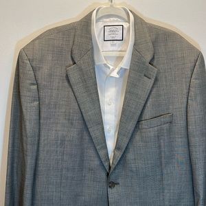 Lauren Ralph Lauren Men's 100% Wool Suit Grey 48L Cuffed Pre-Owned